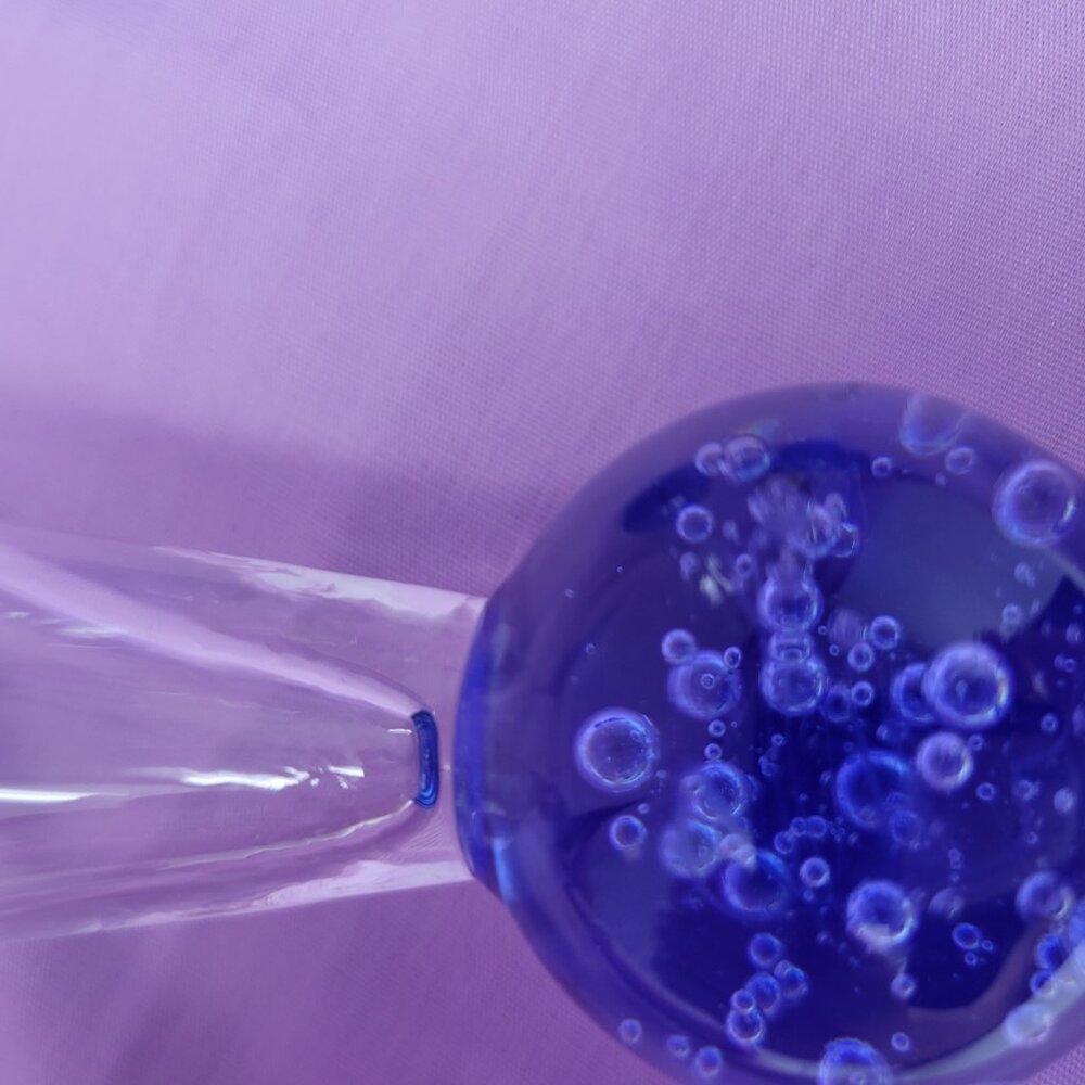 Shot or Liqueur Glasses with Blue Bubble Ball Bottoms - Picture 4 of 4